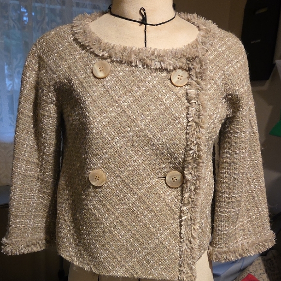 Modify Women's Tan Tweed Jacket - Picture 1 of 4